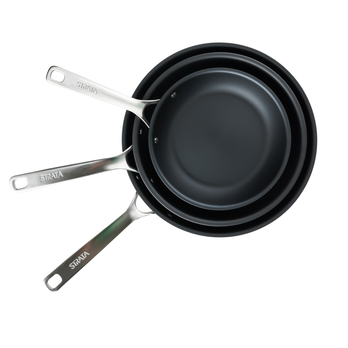 Nitrided Carbon Clad®– 3 Ply Carbon Steel Frying Pan – 3 Piece Set GEN 2