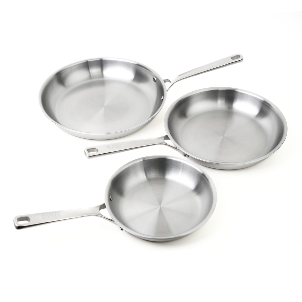 Classic Carbon Clad® – 3 Ply Carbon Steel Frying Pans – 3 Piece Set GEN 2