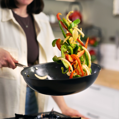12.5” Nitrided Carbon Clad® – 3 Ply Carbon ‌Steel Wok